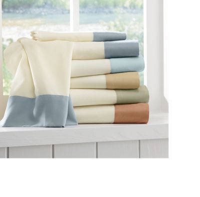 Contrast Hem Microfiber Sheet Sets
