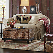 damask slipcovers and pillow