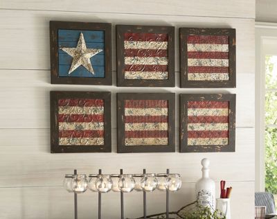 6-piece Flag Wall Art