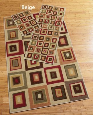 Boxes 3-Piece Rug...