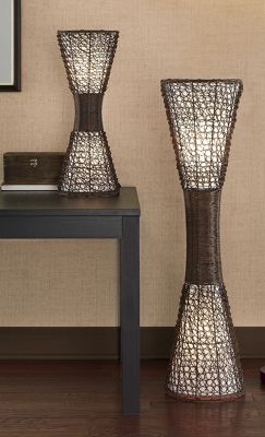 Woven Wicker Lamps
