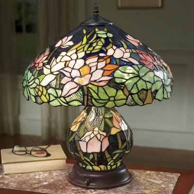 Lamp, Ornate Stained...