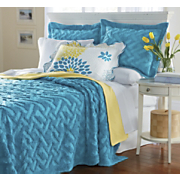geometric solid chenille bedding