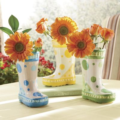 Polka Dot Boot Vase