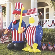 4th of july uncle sam with eagle