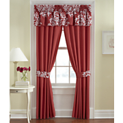 graphic floral window treatments