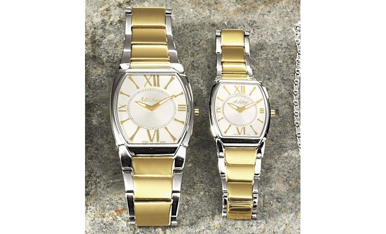 Personalized Two-Tone Bracelet Watch