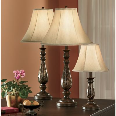 4-Piece Faux-Marble...
