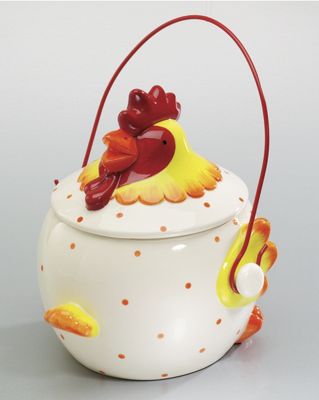 Rooster Covered Pot