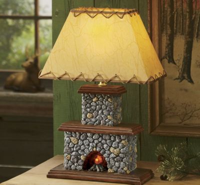 Lodge Fireplace Lamp