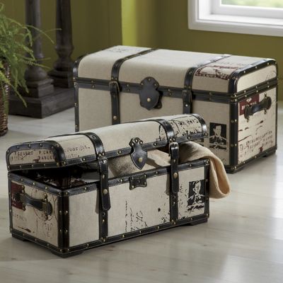 Set of 2 Steamer Trunks