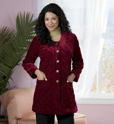 Velvet Quilted Coat