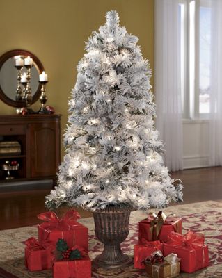 Tree, White Flocked