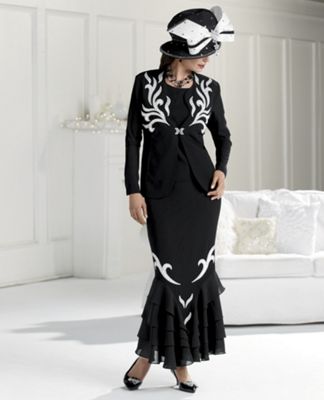 Zebra Trim Suit &amp...