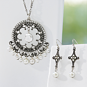 faux pearl filigree jewelry