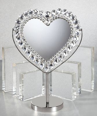 Crystal Heart Mirror