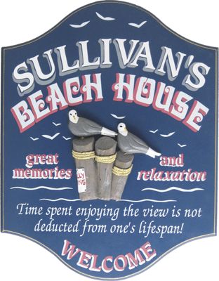 Sign, Beach House