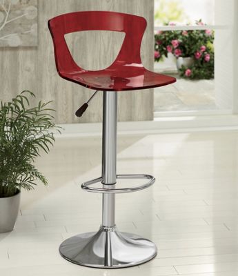 Red Acrylic Stool