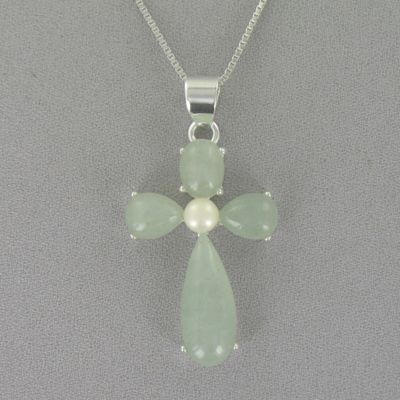 Jade Cross Pendant