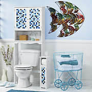 blue tile bathroom furniture