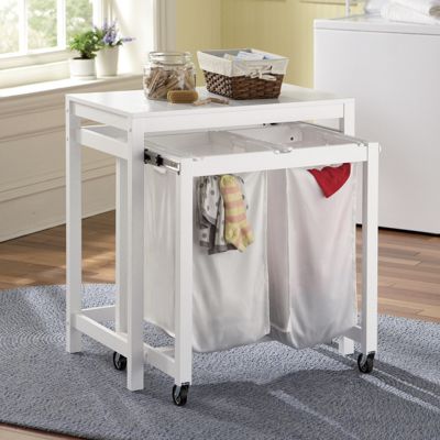 laundry hamper with folding table