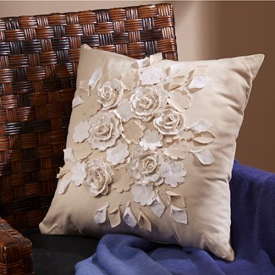 Rosette Throw Pillow from Midnight Velvet 725157