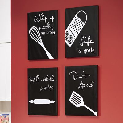 4-Piece Kitchen Canvas Wall Art Set from Seventh Avenue | DB735294