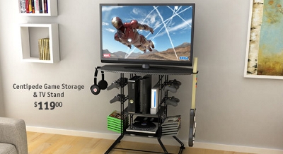 Centipede Game Storage and TV Stand