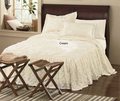 Ruffled Chenille Bedspread from Seventh Avenue