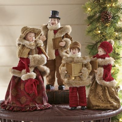 Set of 4 Family Christmas Carolers from Country Door | NC41750