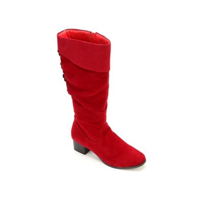Red Cuff Boot by Classique from Seventh Avenue | DW701163