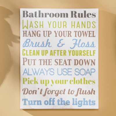 Bathroom Rules Wall Art from Seventh Avenue | DB705801