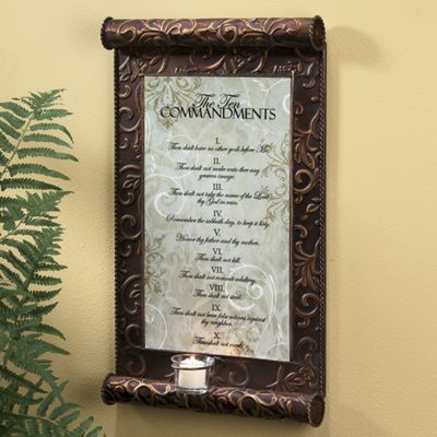 10 Commandments Candle Plaque from Seventh Avenue | DW714704