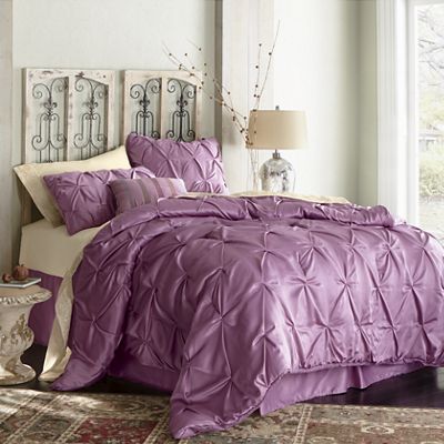 Pintuck Oversized Comforter Set and Decorative Pillows from Seventh Avenue