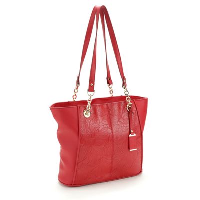 Dakota Leaf Embossed Leather Tote by Marc Chantal from Monroe and Main ...