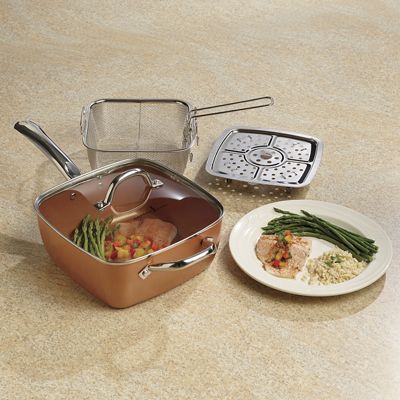 5-Piece Deep Square Pan Set by Copper Chef – As Seen On TV from Seventh ...