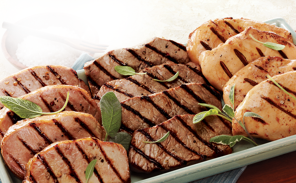 Tender Filet Premium Aged Steaks, Seafood, Poultry, Side Dishes